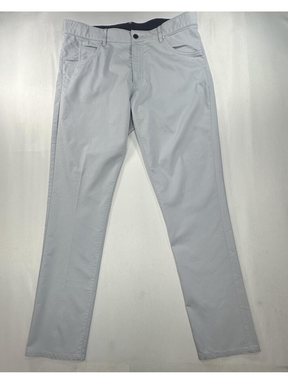 Nike Slim Dri-Fit Straight Athletic Pants Gray Mens 34/32